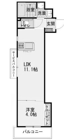 門戸厄神駅 徒歩6分 2階の物件間取画像